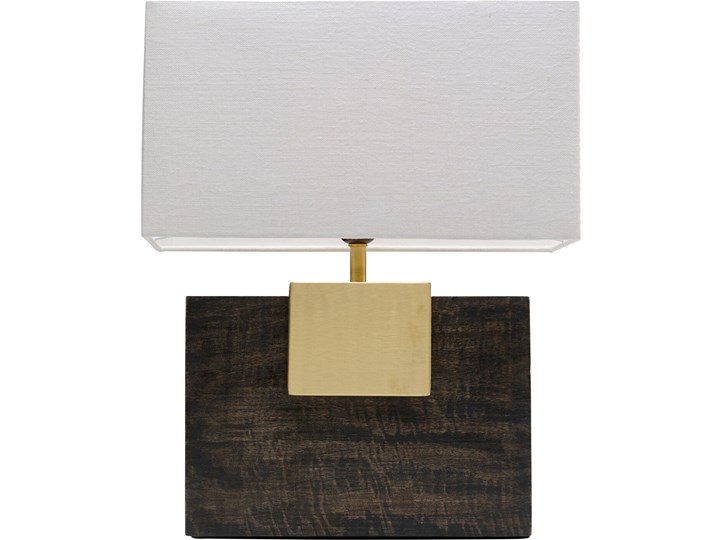 Lampa stołowa Osaka 40x50 cm mango - klosz kremowy Lampa z kloszem Kolor Beżowy