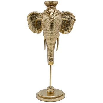 Świecznik Elephant Head 26x49 cm złoty