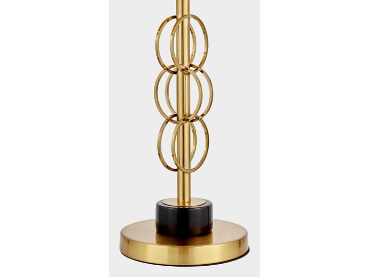 GLAMOUR LAMPA NOCNA CZARNO-MOSIĘŻNA AZZARIA Kolor Czarny Metal Lampa z abażurem Wysokość 56 cm Mosiądz Tkanina Kolor Złoty