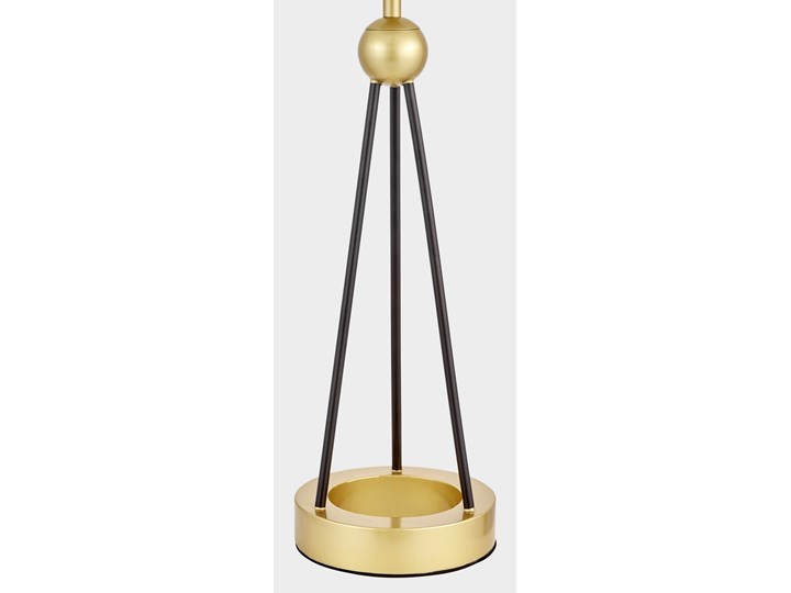 LAMPA NOCNA NOWOCZESNA CZARNO-ZŁOTA BELFORTE Tkanina Lampa z abażurem Metal Wysokość 70 cm Kolor Złoty