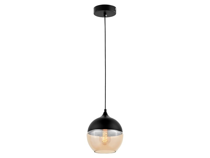 LAMPA WISZĄCA LOFT INDUSTRIALNA CZARNA ALBION Pomieszczenie Łazienka Lampa kula Lampa z kloszem Szkło Metal Styl Industrialny