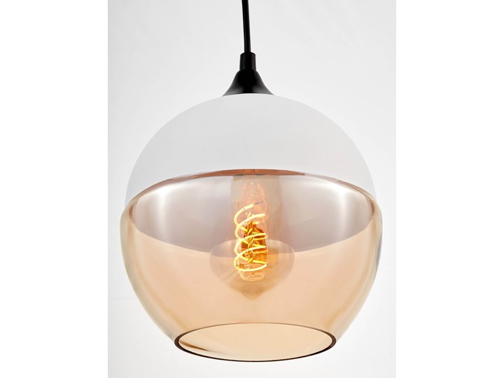 LAMPA WISZĄCA LOFT INDUSTRIALNA BIAŁA ALBION Lampa z kloszem Kolor Biały Szkło Metal Kategoria Lampy wiszące