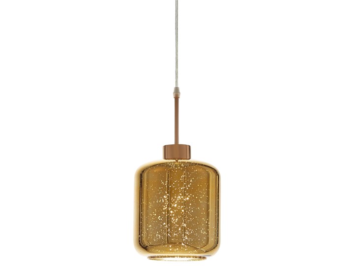 NOWOCZESNA LAMPA WISZĄCA ZWIS ZŁOTA ALACOSMO W1 Metal Lampa z abażurem Lampa z kloszem Szkło Styl Nowoczesny