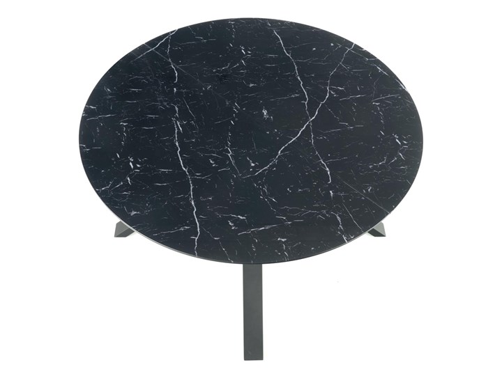 Okrągły stół rozkładany z marmurowym blatem Vertigo Stal Wysokość 130 cm Szkło Metal Płyta MDF Styl Nowoczesny