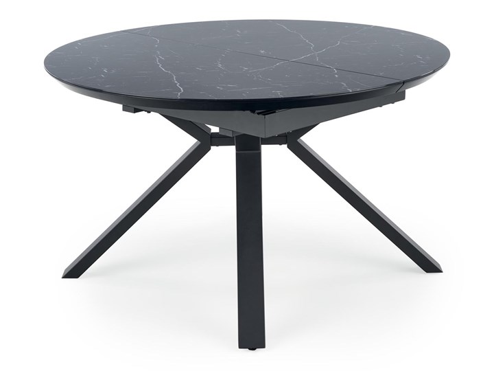 Okrągły stół rozkładany z marmurowym blatem Vertigo Szkło Płyta MDF Stal Metal Wysokość 130 cm Pomieszczenie Stoły do kuchni