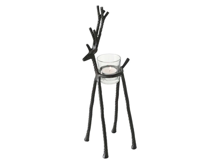 Świecznik Reindeer 36cm black, 8 x 13 x 36 cm