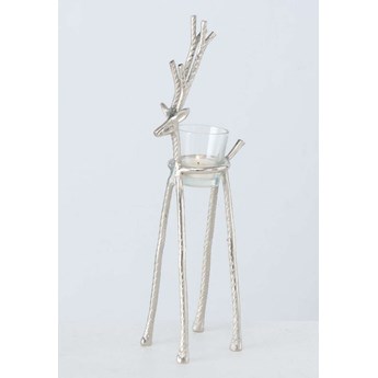 Świecznik Reindeer 37cm silver, 9 x 13 x 37cm