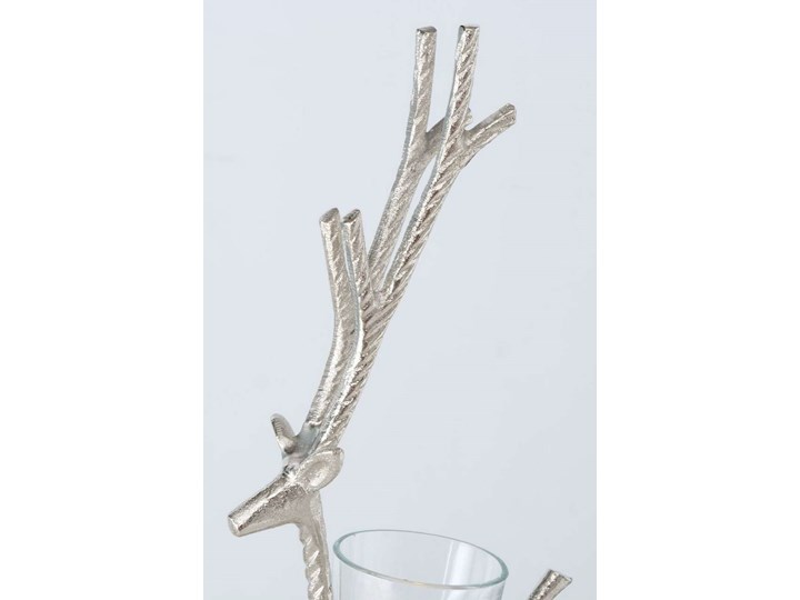 Świecznik Reindeer 51cm silver, 9 x 13 x 51 cm Metal Szkło Podgrzewacz Kolor Srebrny Kategoria Świeczniki i świece