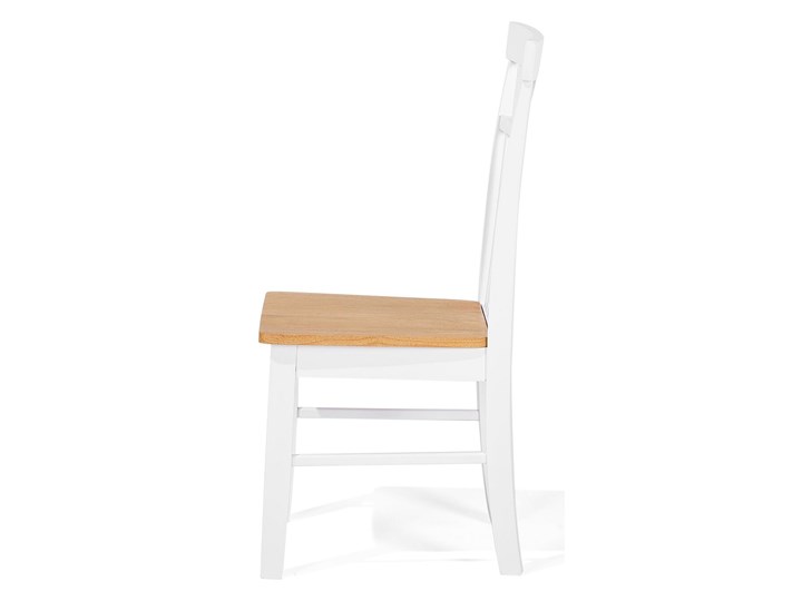 Beliani Zestaw mebli do jadalni 4-osobowy drewniany biały stół 120 x 75 cm 4 krzesła nowoczesny Pomieszczenie Jadalnia Kategoria Stoły z krzesłami