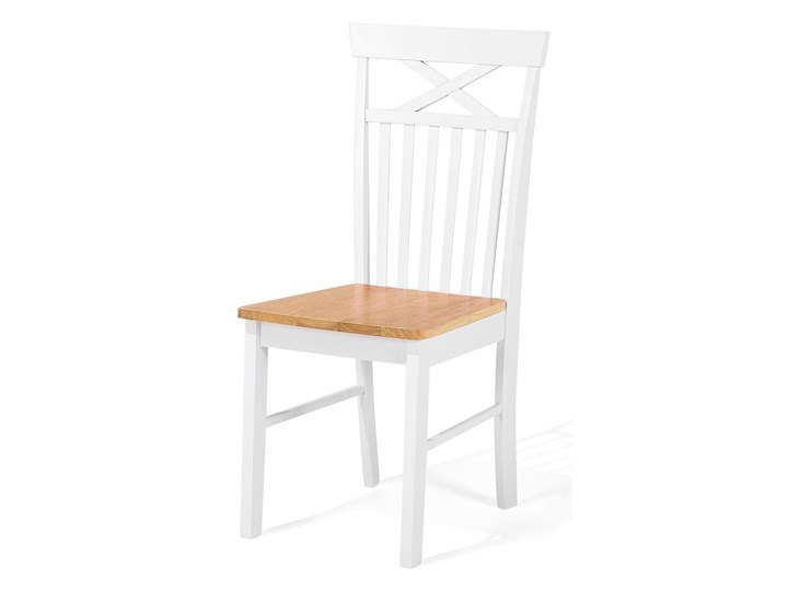Beliani Zestaw mebli do jadalni 4-osobowy drewniany biały stół 120 x 75 cm 4 krzesła nowoczesny Pomieszczenie Jadalnia Kategoria Stoły z krzesłami