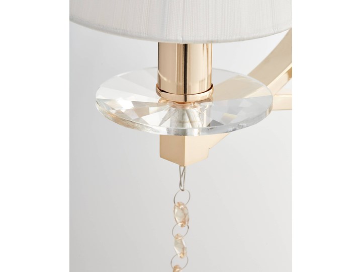 LAMPA ŚCIENNA KINKIET KRYSZTAŁOWY ZŁOTY VENISIA W1 Kinkiet z abażurem Tkanina Metal Kinkiet z kloszem Kinkiet dekoracyjny Kategoria Lampy ścienne 