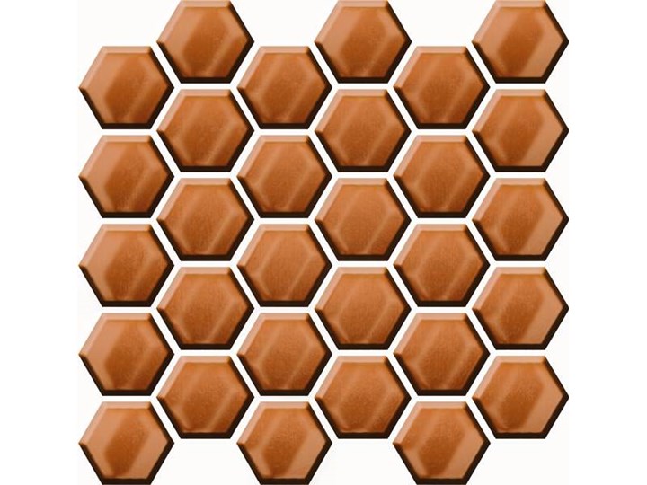CERAMICA BIANCA MOZAIKA COPPER GLASS HEXAGON 25X25,8 Płytki ścienne Powierzchnia Polerowana Heksagon Kategoria Płytki