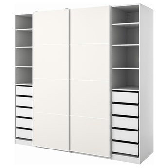 IKEA PAX / MEHAMN Szafa, biały, 250x66x236 cm