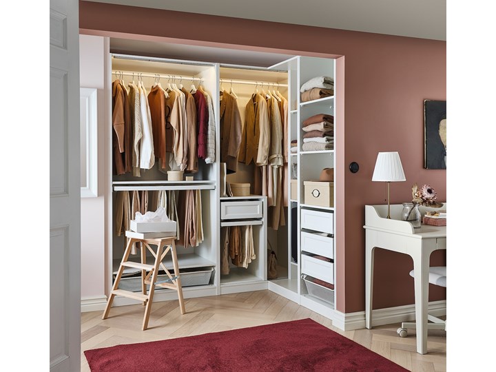 IKEA PAX Szafa narożna, biały, 210/160x201 cm Typ Narożne