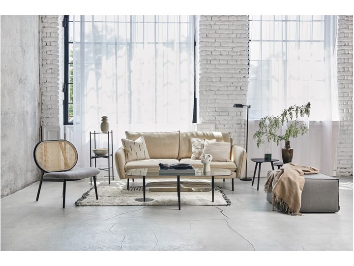 Beżowa sofa Cosmopolitan Design Vienna, 160 cm Stała konstrukcja Głębokość 92 cm Nóżki Na nóżkach