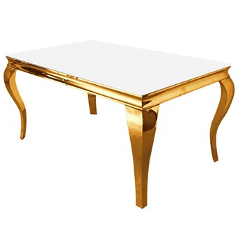 Stół glamour złoto biały 150x90x75 cm TH306