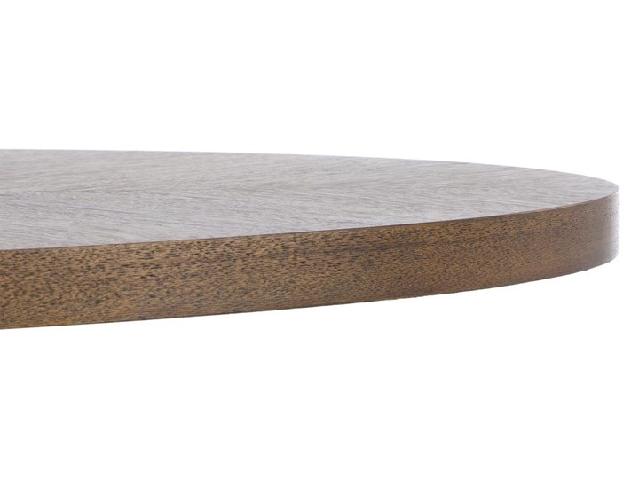 Loftowy stół z owalnym blatem orzechowym Locarno Płyta MDF Stal Metal Drewno Wysokość 75 cm Kolor Brązowy Pomieszczenie Stoły do jadalni