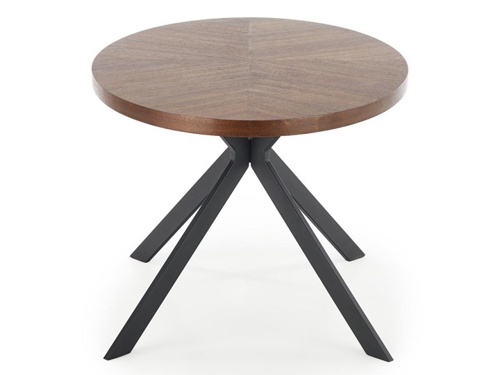 Loftowy stół z owalnym blatem orzechowym Locarno Wysokość 75 cm Metal Płyta MDF Stal Drewno Pomieszczenie Stoły do jadalni