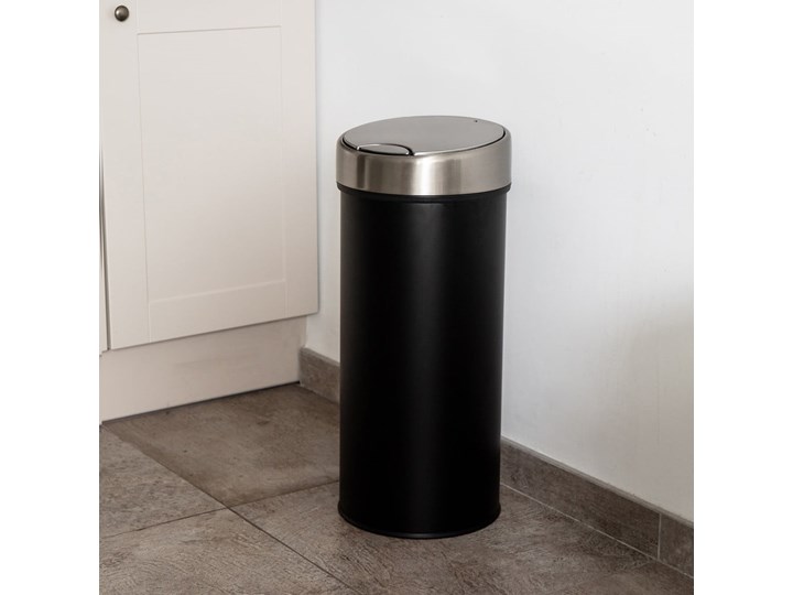 Czarny kosz na śmieci Addis Top, 40 l Stal Metal Kategoria Kosze na śmieci