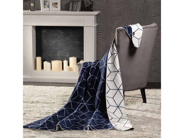 Koc Cosy Home 150x200cm Cosmic, 150×200cm Akryl 150x200 cm Pomieszczenie Salon Bawełna Wzór Geometryczny