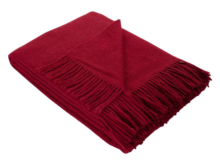 Pled Zelandia 140x200cm bloody red, 140 x 200 cm 130x180 cm Koc Wełna 140x200 cm Kategoria Koce i pledy