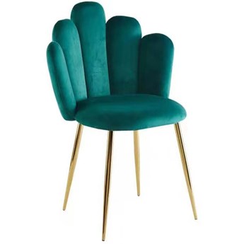 Krzesło Glamour DC-1800 zielone, złote nogi, welur