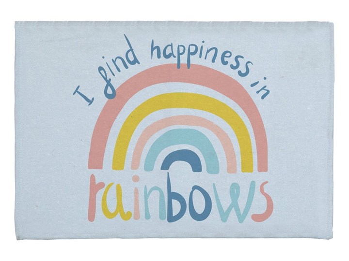 Dywanik łazienkowy Folkifreckles Rainbow, 60x40 cm Bawełna Poliester 40x60 cm Prostokątny Kategoria Dywaniki łazienkowe Kolor Wielokolorowy