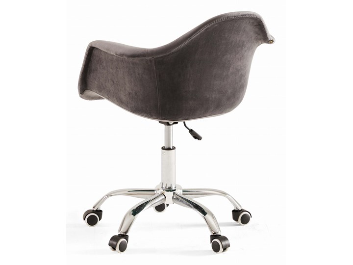 Krzesło obrotowe ART105C szary welur Tworzywo sztuczne Metal Tkanina Tapicerowane Z podłokietnikiem Model Krzesła kubełkowe