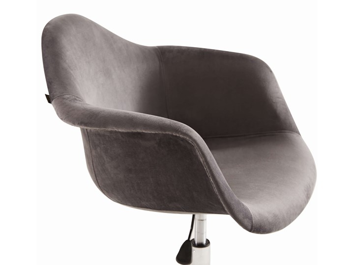 Krzesło obrotowe ART105C szary welur Tworzywo sztuczne Tapicerowane Tkanina Z podłokietnikiem Metal Pomieszczenie Biuro i pracownia