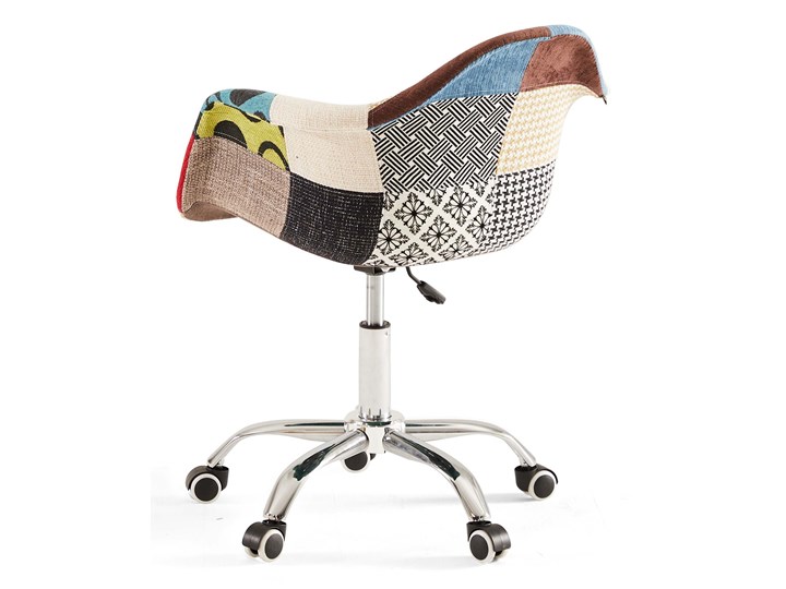 Krzesło obrotowe ART105C patchwork Tapicerowane Tkanina Styl Nowoczesny Tworzywo sztuczne Metal Rodzaj(n) Krzesła