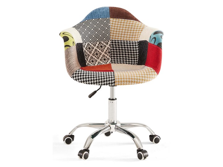 Krzesło obrotowe ART105C patchwork Tapicerowane Tworzywo sztuczne Tkanina Metal Kategoria Krzesła kuchenne Pomieszczenie Biuro i pracownia
