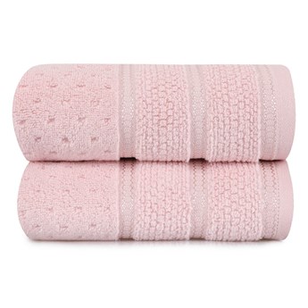 Zestaw 2 różowych bawełnianych ręczników Foutastic Arella, 50x90 cm