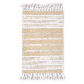 Beżowy bawełniany dywanik łazienkowy Foutastic Martil, 70x110 cm