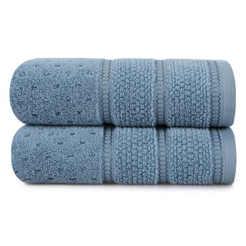 Zestaw 2 niebieskich bawełnianych ręczników Hobby Arella, 50x90 cm
