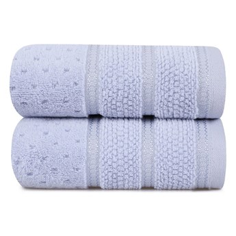 Zestaw 2 jasnoniebieskich bawełnianych ręczników Hobby Arella, 50x90 cm
