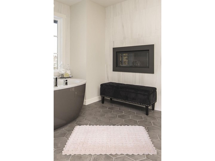 Różowy bawełniany dywanik łazienkowy Irya Home Collection Garnet, 70x110 cm Prostokątny Bawełna Kategoria Dywaniki łazienkowe