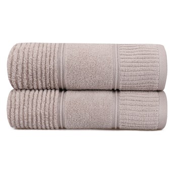 Zestaw 2 jasnobrązowych bawełnianych ręczników Foutastic Daniela, 50x90 cm