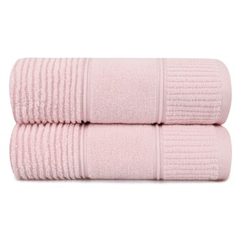 Zestaw 2 różowych bawełnianych ręczników Hobby Daniela, 50x90 cm