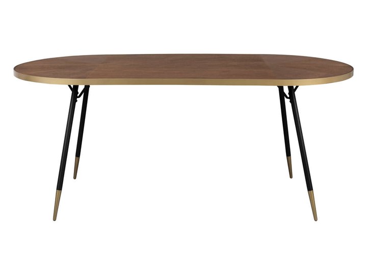 Stół Denise Owalny Wysokość 75 cm Wysokość 90 cm Styl Nowoczesny Drewno Płyta MDF Styl Industrialny