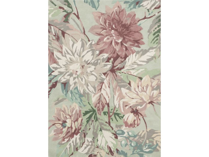 Miętowy dywan w kwiaty Dahlia Rosehip Mulberry 250x350 cm Wełna Nakładki schodowe 170x240 cm Wiskoza Prostokątny 140x200 cm Dywany 200x280 cm Kategoria Dywany