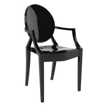 Krzesło Duch czarne - inspiracja proj. Louis Ghost
