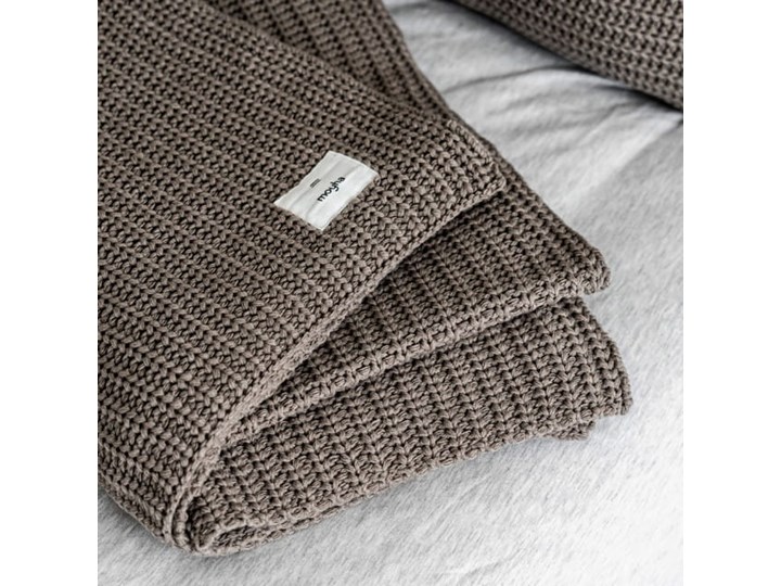 Pled pleciony latte Kategoria Koce i pledy 130x170 cm Akryl Koc Wełna 130x180 cm Kolor Beżowy