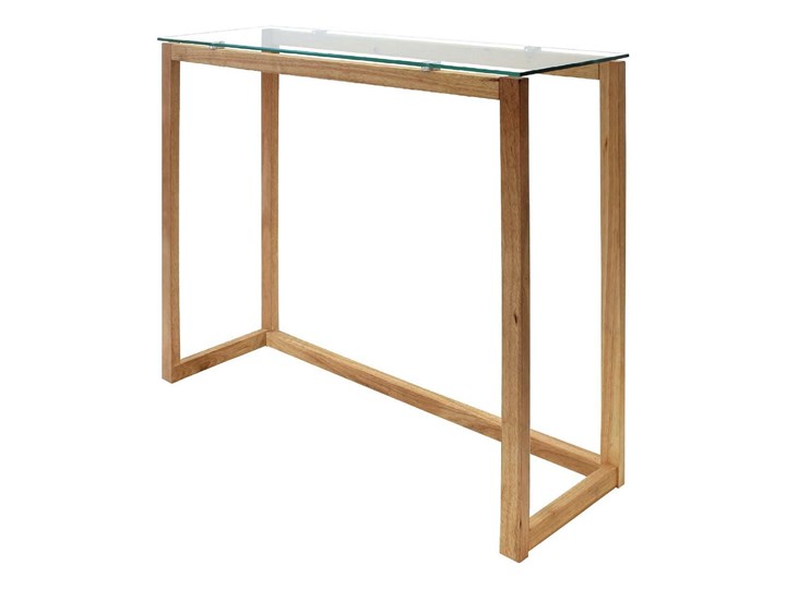 Konsola Tuile Naturalna/ szkło Głębokość 32 cm Drewno Wysokość 87 cm Stal nierdzewna Szerokość 100 cm Z samym blatem Kolor Biały