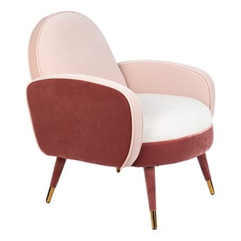 Fotel SAM różowy/  biały Zuiver