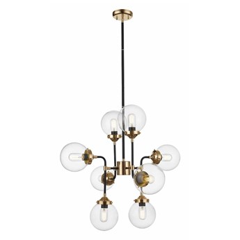 Lampa wisząca mosiężna Riano 8 kloszy