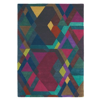 Kolorowy dywan geometryczny MOSAIC DEEP PURPLE