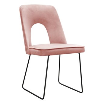 Krzesło jadalniane Love Pink na płozach Ski