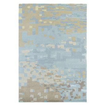Nowoczesny błękitno beżowy dywan Yara Mist