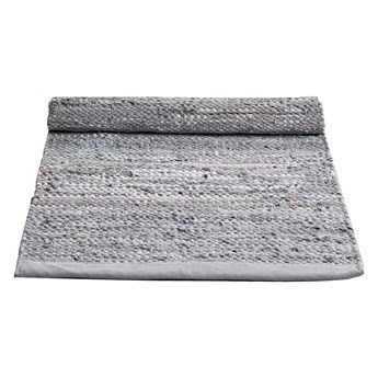 Szary dywan skórzany z recyclingu LEATHER LIMESTONE