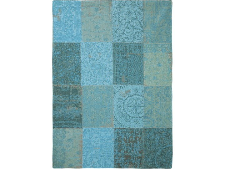 Turkusowy dywan Patchwork Azure Dywany 140x200 cm 280x360 cm Prostokątny Poliester Bawełna 170x240 cm Welur Nakładki schodowe 80x150 cm 200x280 cm 230x330 cm Kategoria Dywany